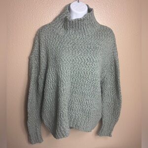 Cynthia Rowley Mock Turtle Neck Chunky Knit Sweater